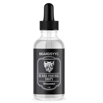 BEARDSYYC Beard Mineral Drops for Men, Unscented, Beard Moustache Conditioner (1 oz.)
