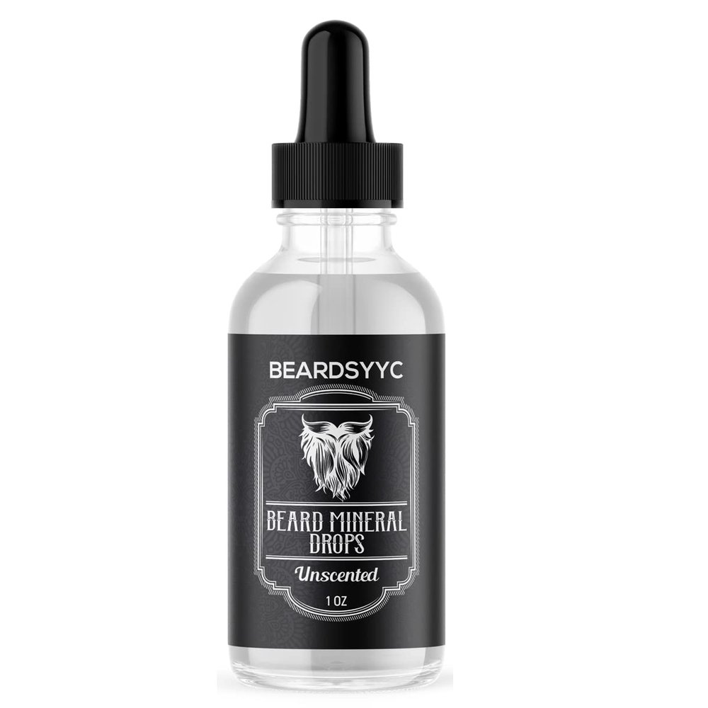 BEARDSYYC Beard Mineral Drops for Men, Unscented, Beard Moustache Conditioner (1 oz.)