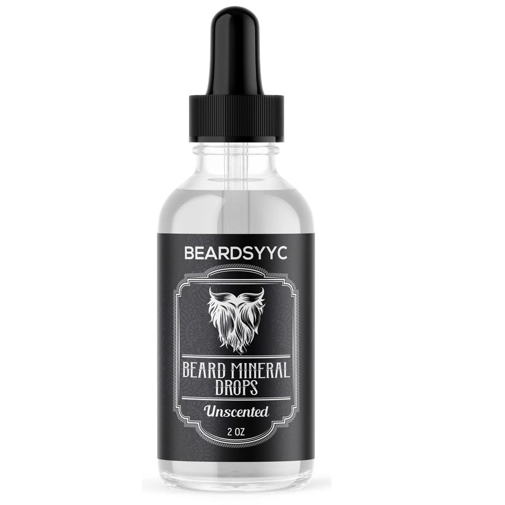 BEARDSYYC Beard Mineral Drops for Men, Unscented, Beard Moustache Conditioner (2 oz.)