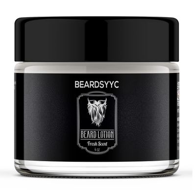 BEARDSYYC Beard Lotion for Men, Beard Cream and Conditioner, Beard Moustache Lotion, Non Greasy (4 oz.)