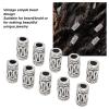 20 Pack DIY Beard Beads Vintage Alloy Braid Beads Tube Beads Jewelry Accessories for Hair Braid Bracelet Pendant Necklace view 2