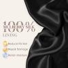 LULUSILK 100% Mulberry Silk Bonnet for Sleeping Women and Men, No More Frizzy Tangled Hair, Real Silk Sleep Cap for Curly Hair, Black, Pack of 1 view 2