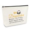911 Operator Gift Makeup Bag 911 Dispatcher Appreciation Gift EMT Emergency Dispatcher Gifts Cosmetic Bag Pouch Thank You Gift for 911 Operator Dispatcher Birthday Christmas Gift Retirement Gift view 1
