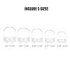 5 Pcs Beard Grooming Set - Face Hair Styling Tool, Goatee Mustache Trimmer Guide with Transparent Templates view 2
