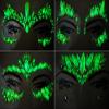 Noctilucence Face Gems Jewels, Festival Face Jewels Tattoo Stickers, Luminous Rave Crystals Face Gems Stick on, Body Gem Temporary Face Tattoos for Festival,4-Pack view 1