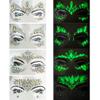 Noctilucence Face Gems Jewels, Festival Face Jewels Tattoo Stickers, Luminous Rave Crystals Face Gems Stick on, Body Gem Temporary Face Tattoos for Festival,4-Pack view 2