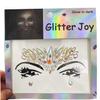 Noctilucence Face Gems Jewels, Festival Face Jewels Tattoo Stickers, Luminous Rave Crystals Face Gems Stick on, Body Gem Temporary Face Tattoos for Festival,4-Pack view 3