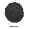 Afro Curl Toupee For Black Men African American Hair Pieces Man Weave Hair Units Kinky Curly Human Hair Replacement System Bleached Knots With Natural Hairline Afro toupee Unit (AFRO PU-B 8''*10'', 1B# OFF BLACK- 6MM wave) view 3