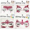 Face Gems Tattoo, Festival Face Jewels Tattoo Stickers,Body Gems Stick on Face, Body Gem Stones Temporary Face Tattoos for Women,4-Pack,Rose view 1