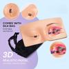 LAERPER Makeup Practice Face Board 3D Realistic Pad for Makeup Artist Board Makeup Practice, Eyeshadow Eyeliner Eyebrow Lash Mapping Realistic Face Skin Eye Make up Practice Model for Makeup Starter view 3