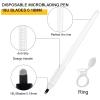 10pcs White Microblading Disposable Tools 18 U Classic come with Ring for Hair strokes (U18-0.18mm) view 3