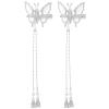 FRCOLOR 1pair Butterflies Tassel Hair Clips for Women Elegant Decorative Hairpins Comfortable Headdress for Parties Travel Daily Wear of Delicate Butterfly Hair Barrettes view 1