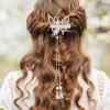 FRCOLOR 1pair Butterflies Tassel Hair Clips for Women Elegant Decorative Hairpins Comfortable Headdress for Parties Travel Daily Wear of Delicate Butterfly Hair Barrettes view 4