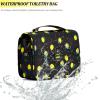 L&FY Multifunction Portable Travel Toiletry Bag Cosmetic Makeup Pouch Toiletry Case Wash Organizer (Black Lemon) view 4
