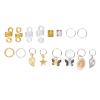 140pcs Hair Dreadlocks Jewelry, Stylish Gold and Silver in the Shape of Butterflies, Leaves and Stars, Fashionable Braid Accessories for Parties Weddings view 1
