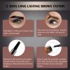 LSxia 2 Pcs Peel Off Tattoo Eyebrow Gel Set, Natural Color Eye-Brow Gel Long-Lasting Waterproof Eyebrow Tattoo, Easy Peel Off Eyebrow Tattoo Makeup -Up To 3 Days (Gray Brown) view 4