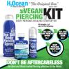 H2Ocean Complete Sea Salt Saline Vegan Body Piercing Healing and Cleansing Kit for Ear, Nose, Bellybutton, and All Body Piercings view 2