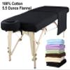 Master Massage Cotton Flannel Sheets Set (3 Piece Set) Massage Table Cover Set, Beauty Salon SPA Bed Replacement Cover, Includes Table Cover, Face Cushion Cover, Table Sheet, Black view 2
