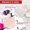 2Pcs Shatterproof Stainless Steel Compact Mirror for Purses, Unbreakable Mirror Travel with PU Leather Case Cover, Handheld Camping Shaving Mirror for Women & Men, Makeup, Gift (Pink & Red) view 2