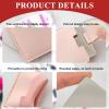 2Pcs Shatterproof Stainless Steel Compact Mirror for Purses, Unbreakable Mirror Travel with PU Leather Case Cover, Handheld Camping Shaving Mirror for Women & Men, Makeup, Gift (Pink & Red) view 4