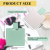 2Pcs Shatterproof Stainless Steel Compact Mirror for Purses, Unbreakable Mirror Travel with PU Leather Case Cover, Handheld Camping Shaving Mirror for Women & Men, Makeup, Gift (Green & Yellow) view 2