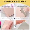 2Pcs Shatterproof Stainless Steel Compact Mirror for Purses, Unbreakable Mirror Travel with PU Leather Case Cover, Handheld Camping Shaving Mirror for Women & Men, Makeup, Gift (Green & Yellow) view 4