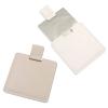 2Pcs Shatterproof Stainless Steel Compact Mirror for Purses, Unbreakable Mirror Travel with PU Leather Case Cover, Handheld Camping Shaving Mirror for Women & Men, Makeup, Gift (Gray & White) view 1
