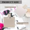 2Pcs Shatterproof Stainless Steel Compact Mirror for Purses, Unbreakable Mirror Travel with PU Leather Case Cover, Handheld Camping Shaving Mirror for Women & Men, Makeup, Gift (Gray & White) view 2