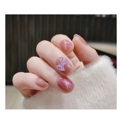 YYDS Fake Nails Nail Stickers Decals Mixed Patterns Self Adhesive Water Transfer Decoration for Christmas (Size:0.9cm,Material:ABS) Press on Nails (Color : E)