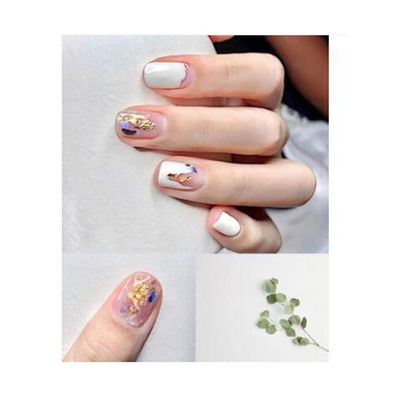 YYDS Fake Nails Nail Art Accessories Stickers Decals Decor Stylish Self Adhesive Water Transfer for Party(Size:148mm,Material:Rsin Press on Nails (Color : E)