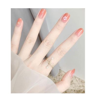 YYDS Fake Nails Nail Art Stickers Accessories Decals Self Adhesive DecorativeMixed Colors for Home Salon(Size:148mm,Materiall:Rsin) Press on Nails (Color : D)
