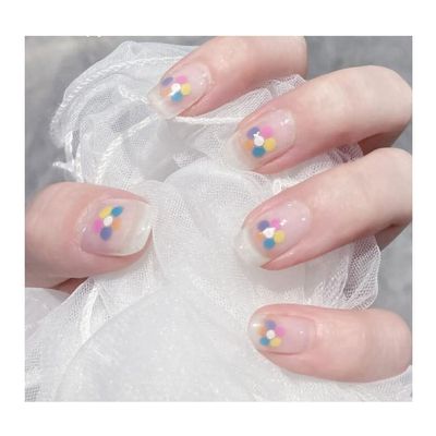 YYDS Fake Nails Nail Art Accessories Stickers Decals Decoration Fun Abstract Design and Salon Self Adhesive(Size:148mm,Materiall:Rsin) Press on Nails (Color : D)