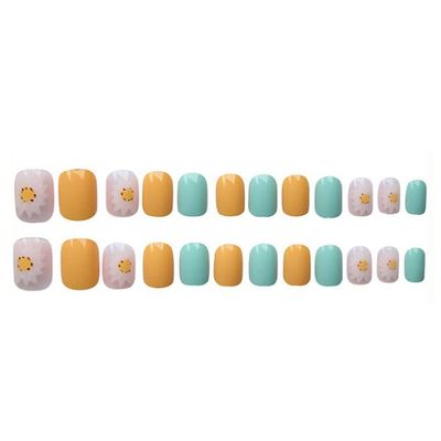 YYDS Fake Nails Nail Art Accessories Stickers Decals Abstract Design Stylish Strips Self Adhesive for Home(Size:148mm,Materiall:Rsin) Press on Nails (Color : D)