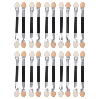 FOMIYES 20Pcs Double-Sided Eyeshadow Applicators - Soft Latex Tip Eye Shadow Brush for Easy & Precise Makeup Application, Ideal for Travel, Parties, and Daily Use