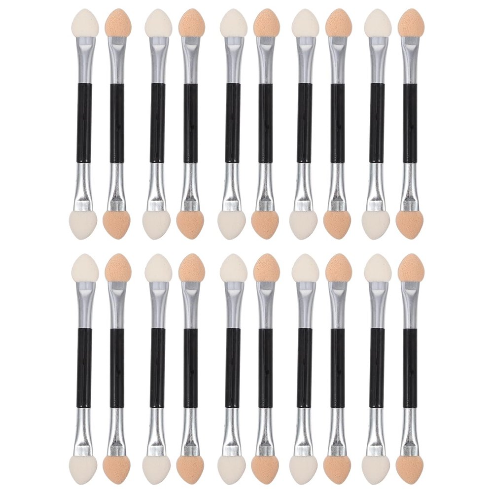 FOMIYES 20Pcs Double-Sided Eyeshadow Applicators - Soft Latex Tip Eye Shadow Brush for Easy & Precise Makeup Application, Ideal for Travel, Parties, and Daily Use