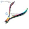 OdontoMed2011 Multi Titanium Rainbow Cuticle Nippers and Cuticle Pusher Manicure Tools Set Professional Stainless Steel Nail Cuticle Remover Cutter Clippers Tool for Gel Nail Art Fingernails Toenails view 2