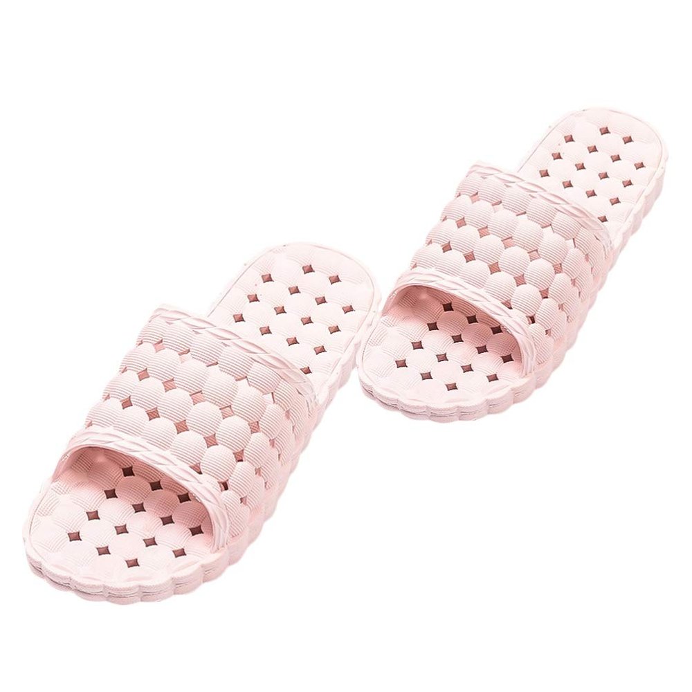 Holibanna 1pair Hollow Draining Pvc Bathing Slippers for Men and Women Non- Design Breathable Soft Bottom for Bathroom Use Comfort
