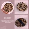 LALAFINA 4pcs Leopard Print Velour Puff Makeup Pads for Face Powder Loose Powder Puff for Women and Girls view 2
