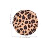 LALAFINA 4pcs Leopard Print Velour Puff Makeup Pads for Face Powder Loose Powder Puff for Women and Girls view 3