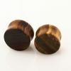 1/2 Ear Gauges for Men Wood Brown, Saddle Ear Gauges Stretching Kit Double Flared Flesh Piercings Body Jewelry 2Pcs view 4