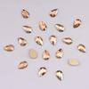 Tisslan 100pcs Flatback Glass 3D Champagne Nail Gem Glue Fix Pear Shape Large and Small Crystal Rhinestone Bulk Charms for Nail Art Designs Jewelry Making DIY Crafts view 4