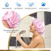 Shower Cap, Adjustable Shower Caps for Women, Extra Large Upgrade Double Waterproof Layers Hair Cap, Bath Caps Shower Hat Women Girls Adult Hair Protection Suitable for All Lengths and Thickness view 2