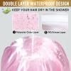 Shower Cap, Adjustable Shower Caps for Women, Extra Large Upgrade Double Waterproof Layers Hair Cap, Bath Caps Shower Hat Women Girls Adult Hair Protection Suitable for All Lengths and Thickness view 4