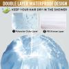 Waterproof Shower Caps, Shower Cap for Women Long Hair, Curly Hair, Short Hair Adjustable Washable Extra Large Bathing Hair Cap for Shower, Comfortable Shower Hat for Showering view 4
