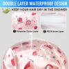 Shower Caps for Women Reusable Waterproof- Adjustable Women Shower Cap Reusable Hair Cap for Shower, Shower Cap for Adult and Kids view 2