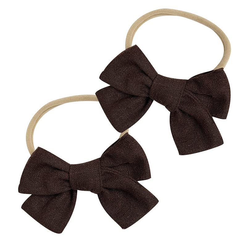 4 random baby hair band children's soft hair accessories cute baby head with bow headwear (Color : BB22-003-07, Size : 6.5 * 9cm)