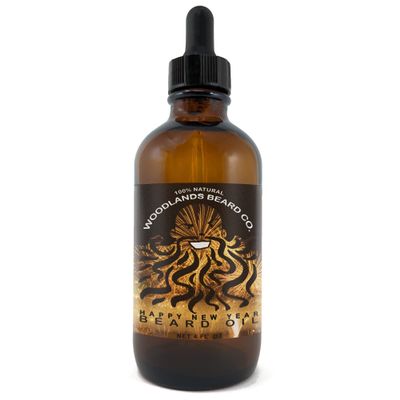 Happy New Year Beard Oil - Scented with Patchouli, Vanilla, Sweet Orange and Frankincense (4 oz,)
