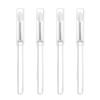 LORMAY Silicone Lip Brushes with Transparent Handles and Caps. Perfect Tools for Applying Cream Lip Mask, Eyeshadow, and Lipstick (4pcs, White) view 1