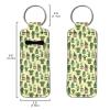 Babrukda 10 Pack Chapstick Holder Keychains Set, Tropical Cactus Print Lip Balm Holder Keychains, Gift for Women Girls Teens Chapstick Keychain Holder, Portable Chapstick Sleeve Pouch Lip Balm Pocket view 2