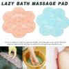 Lazy Bath Shower Back Brush Massage Pad 2PCs Soft Silicone Suction Cup Bathroom Remover Skid Cleaning Foot Brush Pad Bath Mat view 4